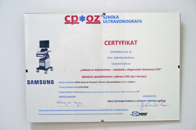 certyfikat lekarza rodzinnego